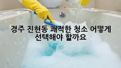 경주 진현동 쾌적한 청소, 어떻게 선택해야 할까요?