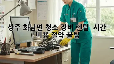 상주 화남면 청소 장비 렌탈 ✨ 시간 & 비용 절약 꿀팁!